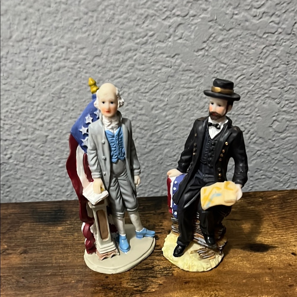 George Washington& Abraham Lincoln Historical Figures Kids Toy Set -